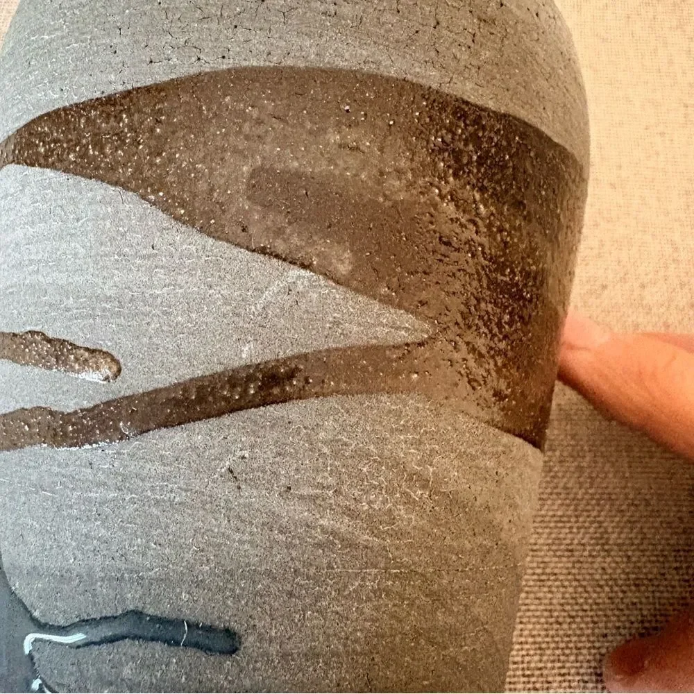 Vintage Handmade Dominican Republic Studio Pottery Vase Stoneware